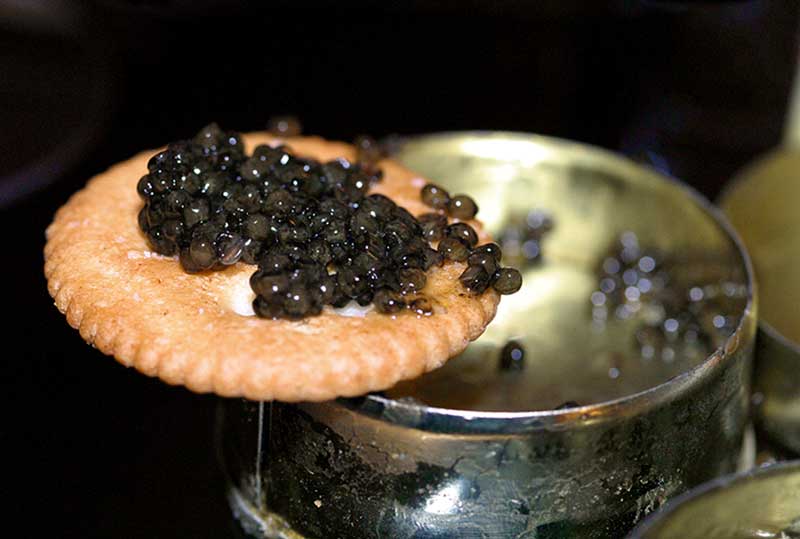 "Black pearls on a Ritz"