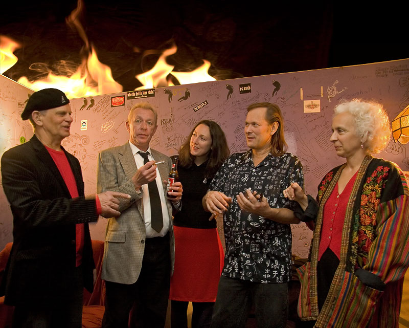 Backstage at the Tin Angel